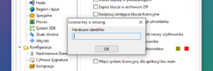 Podgląd okienka z identyfikatorem sprzętowym - blokada na sprzętowy identyfikator w PELock v2.0
